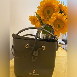 Green Michael Kors Mini Bucket Bag